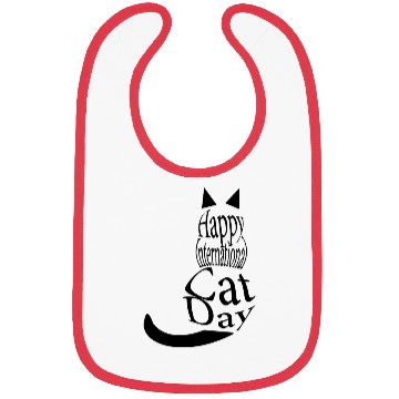 Discover Happy international cat day Bibs