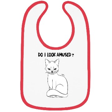 Discover do I look amused? cute cat , funny cat,angry cat Bibs