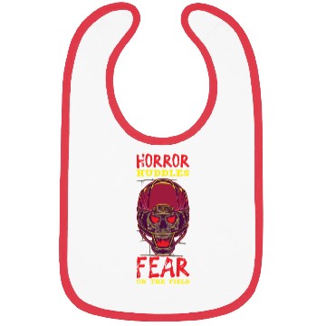 Discover Funny Horror Football Fan Horror Obsessed Horror Bibs