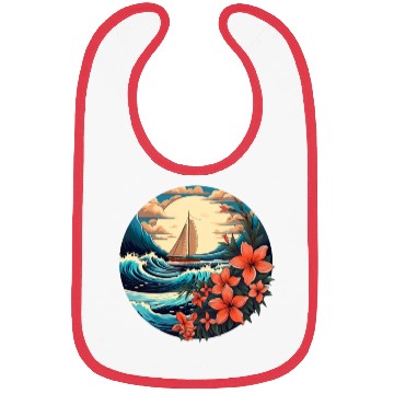 Discover Sailing Ship Sailing Orchids Flowers Sailboat Bibs