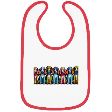 Discover Beagles - Colorful Artistic Design Bibs