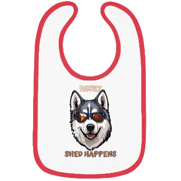 Discover Funny Cute Beautiful Siberian Husky Dog Design Bibs