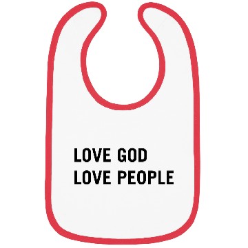 Discover Love god love people Bibs