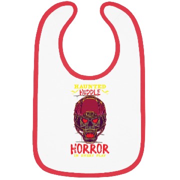 Discover Funny Horror Football Fan Horror Obsessed Horror Bibs