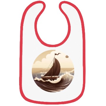 Discover Chocolate Sailboat at Sunset Bibs