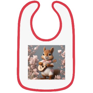 Discover Aesthetic Cottagecore Floral Cute Squirrel Playing Bibs