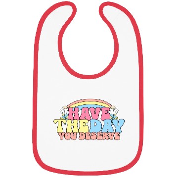 Discover Have The Day You Deserve, daisy flower, retro groo Bibs