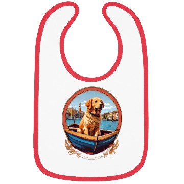 Discover Golden Retriever's Venice Voyage Bibs