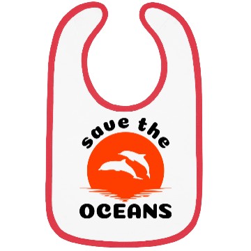 Discover Save The Oceans Jumping Dolphins Bibs