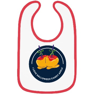Discover I Love Halloween Candy Apple Bibs