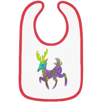 Discover Whimsical Purple Cactus Deer Alebrije Bibs