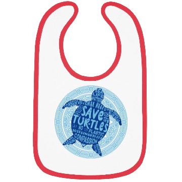 Discover Save The Turtles Blue Boho Bibs