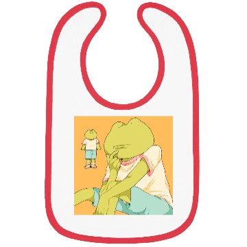 Discover Green Frog Friends Bibs