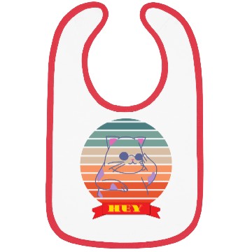 Discover Colorful Cat Says Hey Bibs