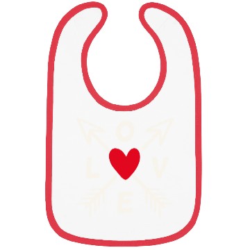 Discover Love With Arrows And Red Heart Bibs
