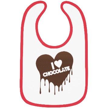 Discover I Love Chocolate Candy Heart Lover Bibs