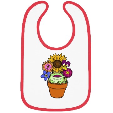 Discover Flower Pot Toad Bibs