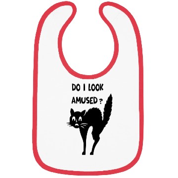 Discover do I look amused? cute cat , funny cat,angry cat Bibs