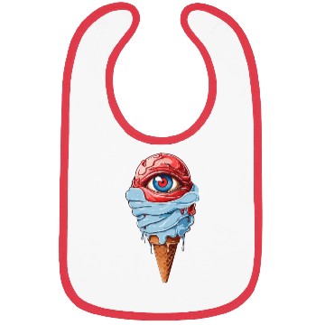 Discover an ice cream with a red eye Bibs Design