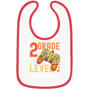 Discover 2nd Grade Level Unlocked Video Game Back to School Bibs