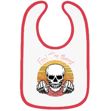 Discover Feed The Beast Skeleton Gym Motivation Bibs
