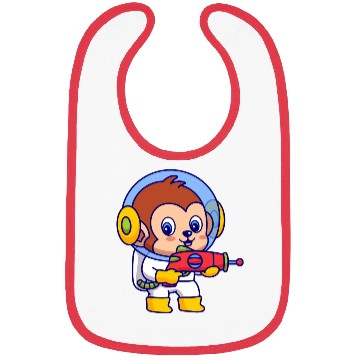 Discover Monkey Galaxy Astronaut Bibs