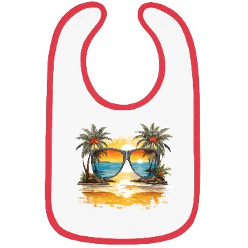 Discover Sun glasses with tropical beach Bibs Design
