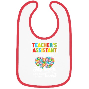 Discover Teacher Assistant Cute Heart Quote Gift Bibs For