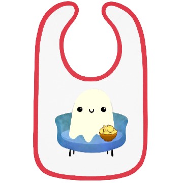 Discover Couch Potato Ghost With Potato Chips Bibs