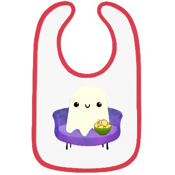 Discover Couch Potato Ghost With Potato Chips Bibs