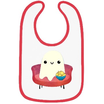 Discover Couch Potato Ghost With Potato Chips Bibs