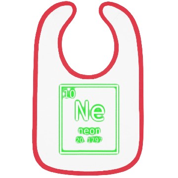 Discover Neon Element Green Periodic Table Chemistry Nerd Bibs