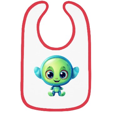 Discover Kawaii Laughing Alien Bibs