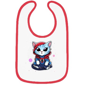 Discover Cute Spider Kitty Bibs