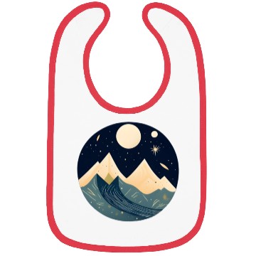 Discover Mountains moon stars Bibs