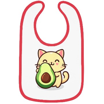Discover Cat with avocado Bibs