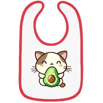 Discover Cat with avocado Bibs