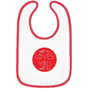 Discover Jesus ;oves You Christian Christmas Bibs