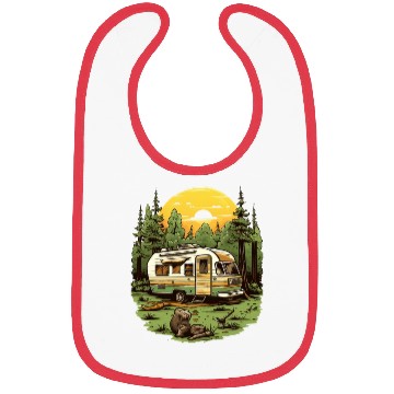 Discover Camping, sunset, nature, freedom, gift Bibs