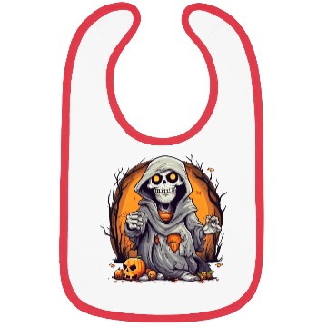 Discover Eerie Halloween Ghoul Art, Spooky Season Delight 5 Bibs