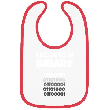 Discover Laughing in Binary - Programmer and nerd design Bibs