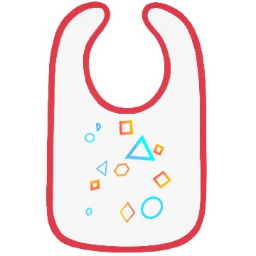 Discover Scattered force fields Geometric shapes Bibs