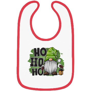 Discover Ho Ho Ho Green Gnome Christmas Xmas Holiday Santa Bibs