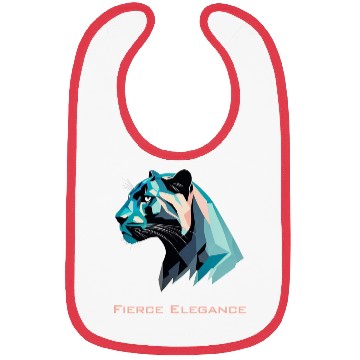 Discover Fierce Elegance Geometric Tiger Design Bibs
