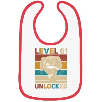 Discover Level 61 Unlocked 61st 61 Gamer Bibs