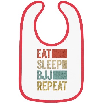 Discover Stylish Retro 70´s Eat Sleep BJJ Repeat Bibs