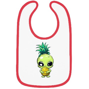 Discover Alien with Pineapple Hair Bibs