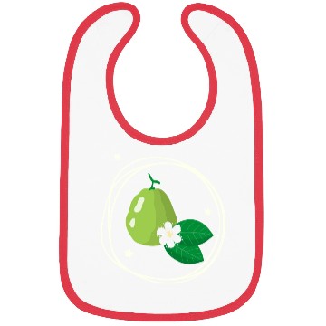 Discover Guava With Flower And Leaves Bibs