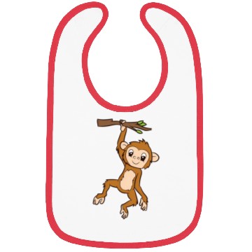 Discover Monkey Hanging On Branch Ape Monkey Bibs