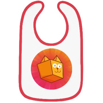 Discover Cute Square Orange Cat Bibs